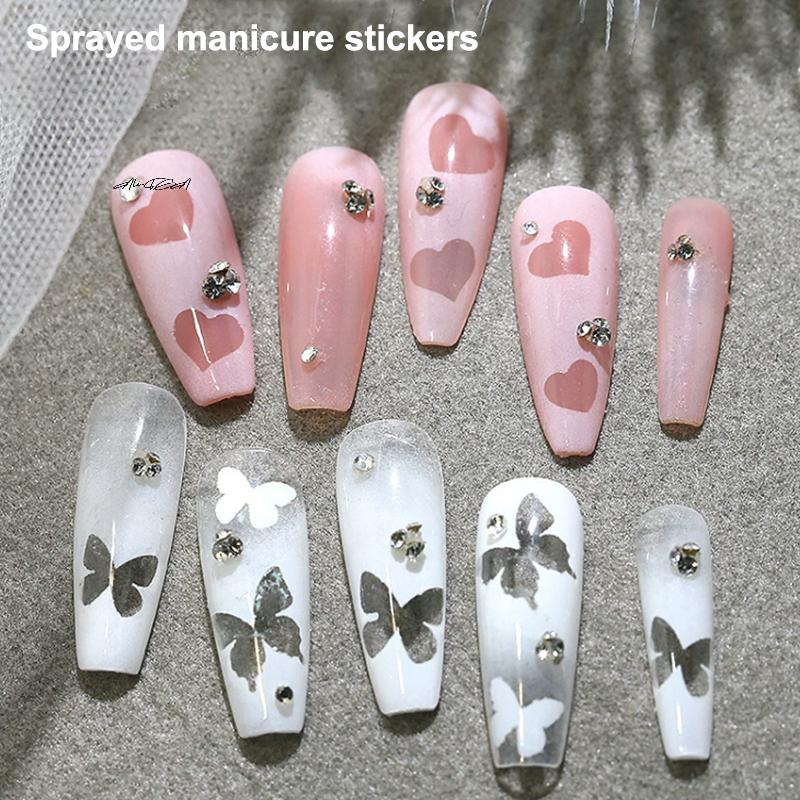 Nail Art Hollow Out Sticker, Star, Butterfly, Love, Adhesive Template, Stamp Stickers, Decoration Sticker, Nail Charm