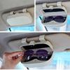Dustproof Box Car Glasses Box Flip-Lid Sun Visor Lenses Case Portable Sunglasses Holder  In The Car