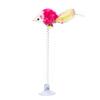 Plush Elastic  Swing  Mouse  Cat  Toys Suction Cup Spring Feather Stick With Bell Colorful Interactive Stress Relief Pet Supplies
