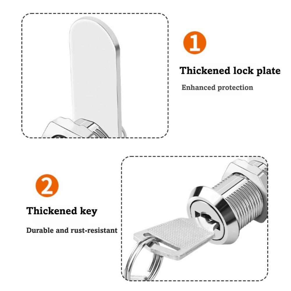 with 2 Spare Keys Cabinet Lock 16/20/25/30mm Mailbox Lock for Furniture Mailbox Filing Cabinet