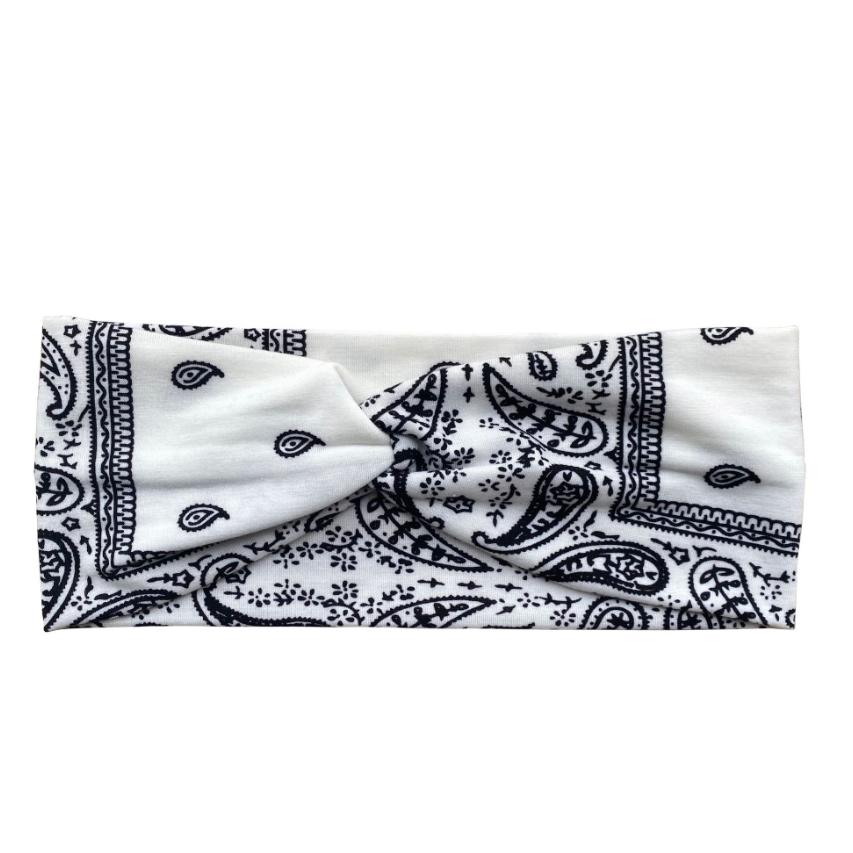 

Принт Повязка на голову для женщин Эластичная широкая повязка для волос Завязанная повязка на голову для йоги, бега, спорта Потница Женские аксессуары для волос