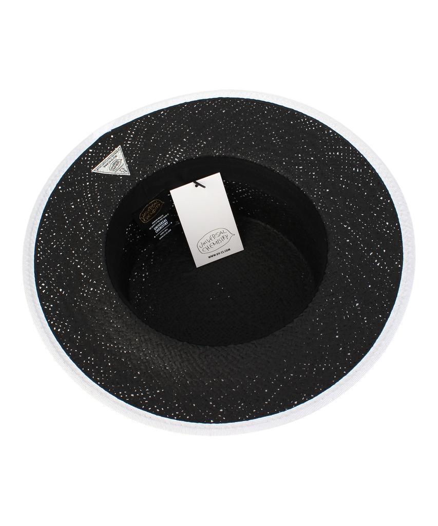 Yunibeosyeolkemiseuteuli Edge Taping Black Simple Panama Hat Panama Hat