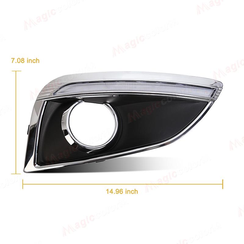 Car Light DRL For Hyundai IX35 2010 2011 2012 2013 Daytime Running Light Front Bumper Turn Signal Headlights Fog Lamp 12V