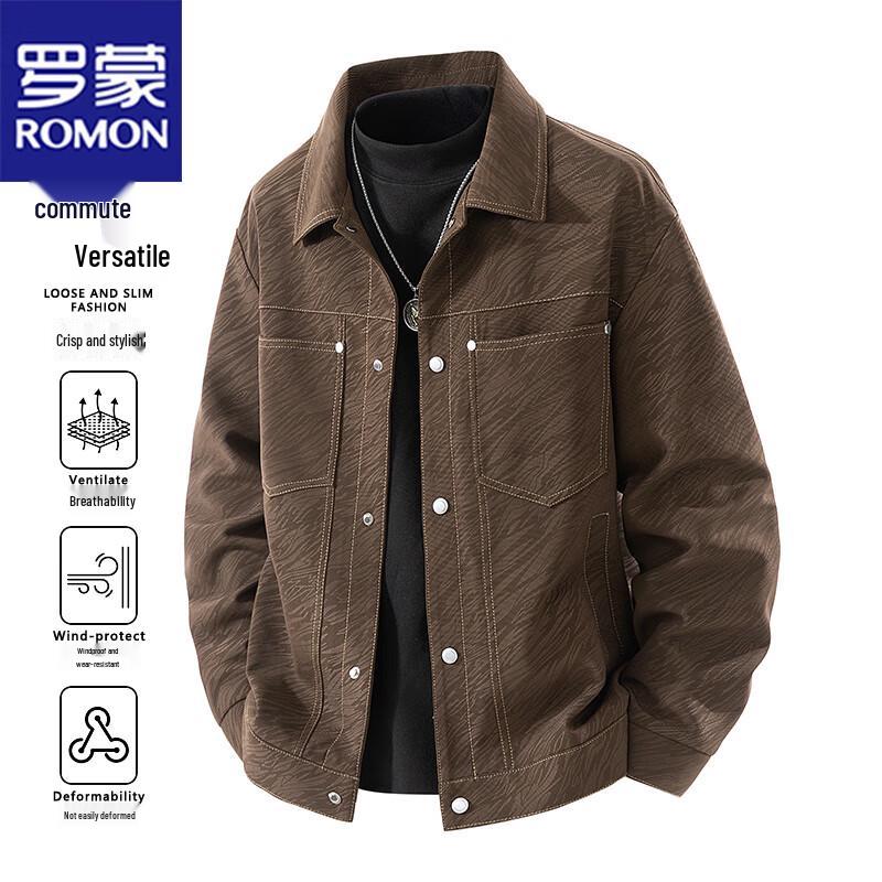 ROMON Men's Business Casual Lapel Jacket