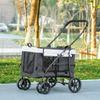 Foldable Dog Stroller, Pet Travel Crate, with Detachable Carrier, Soft Padding, for Mini, Small Dogs - Grey