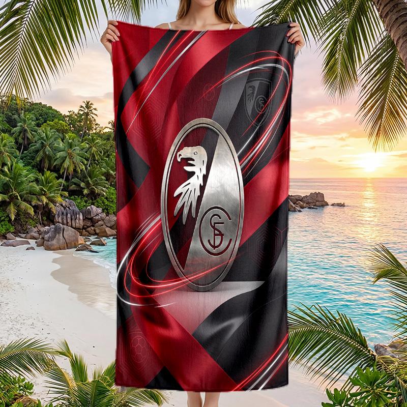 Asciugamano da Spiaggia Asciugatura Rapida in Microfibra Assorbente Portatile da Viaggio Asciugamano da Nuoto Stampa SC Freiburg FC
