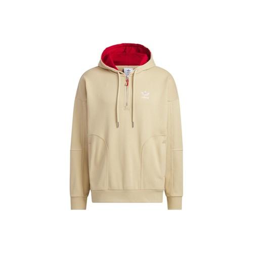 adidas  Gong Xi Fa Cai  Printed Zip-Up Long-Sleeve Hoodie for Men, Khaki Brown M коричневый/хаки