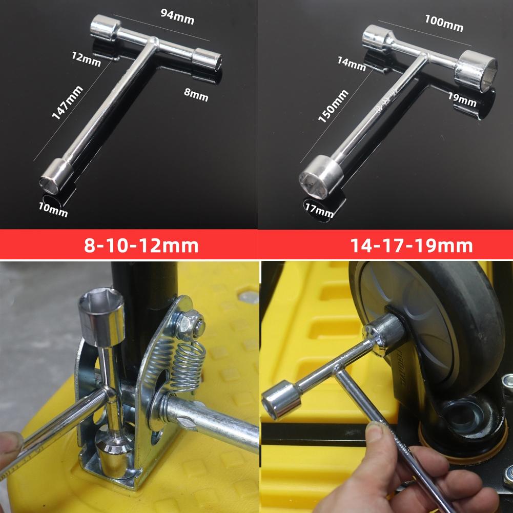 Chrome Vanadium Steel 3 Way Socket T Handle Wrench Tri-fork Tool