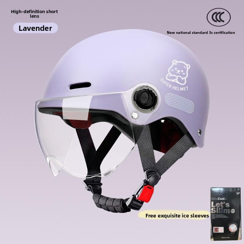 Electric Vehicle Helmet Female 2025 Summer Sunscreen Battery Motorcycle Male Safety Hat Universal in All Seasons