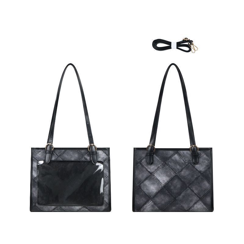 

Сумка-боль, универсальная японская JK, универсальная, на одно плечо, через плечо, большая вместимость, барная, повседневная сумка, женская, портативная, морская соль, кокос чёрный