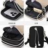 Double Zipper Women Small Crossbody Phone Bag Waterproof Multi Pocket Female Mini Shoulder Bag FLAP with Double Zipper for Daily Travel