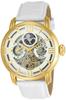 Invicta Automatic Stainless Steel and Leather Casual White Men's 'Objet D'Art' Watch, Color (Model 2265)