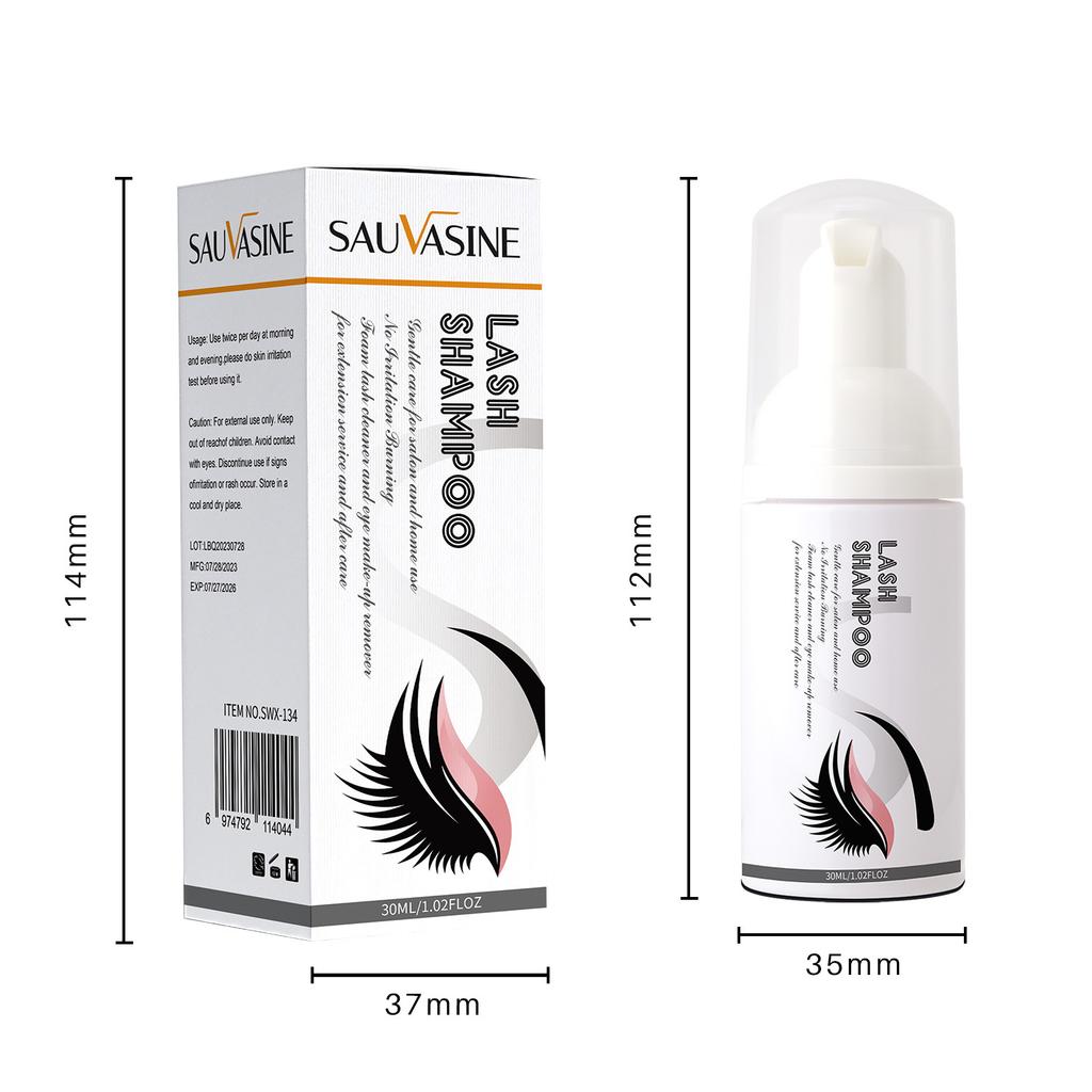 Shuowoxin Eyelash Shampoo Gentle Cleanser for Lash Extensions
