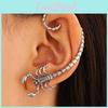 Animal Scorpio Punk Cuff Earrings For Women With Black Plated Jewelry Alloy