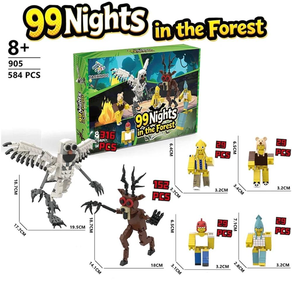 Nytt 99 Nætter i Skoven Sett Byggekloss Sett Leker Monteringsmodell Ugle Hjort Nyhetssamling Klisser for Barn Navidad Gaver