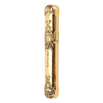 Vintage Needle Case Engraved Stereoscopic Pattern Stylish Sewing Needles Storage Tube Needle Holder   Sewing Tools