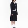 We11done Ss25 Sweet Cool Style Lace-Up Decorative Logo Single-Breasted Long Sleeve Suit Women suits Navy-Blue WD-JK0-25-007-W-NV