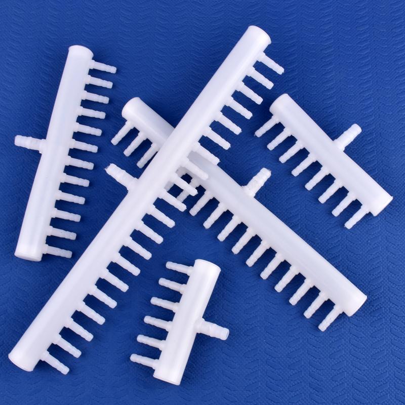 8-5mm 4~20 Head Oxygen Gas Diverter Aquarium Fish Tank Hose Joint Air Pump Oxygenation Distributor Porous Gas Drainage Connector