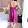 8 Colors Women's Silky Sleepwear Dress Sleeping Dress Nighties Pajamas Dress Sexy Nightwear Night Dress for Women