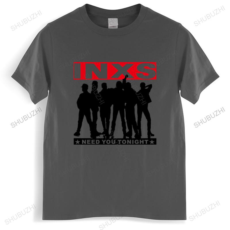 Bavlněné tričko pánské letní topy INXS NEED YOU TONIGHT JEDNOTLIVÁ KICK MICHAEL HUTCHENSE ROCKOVÁ KAPELA Tričko Muž Značka Tričko