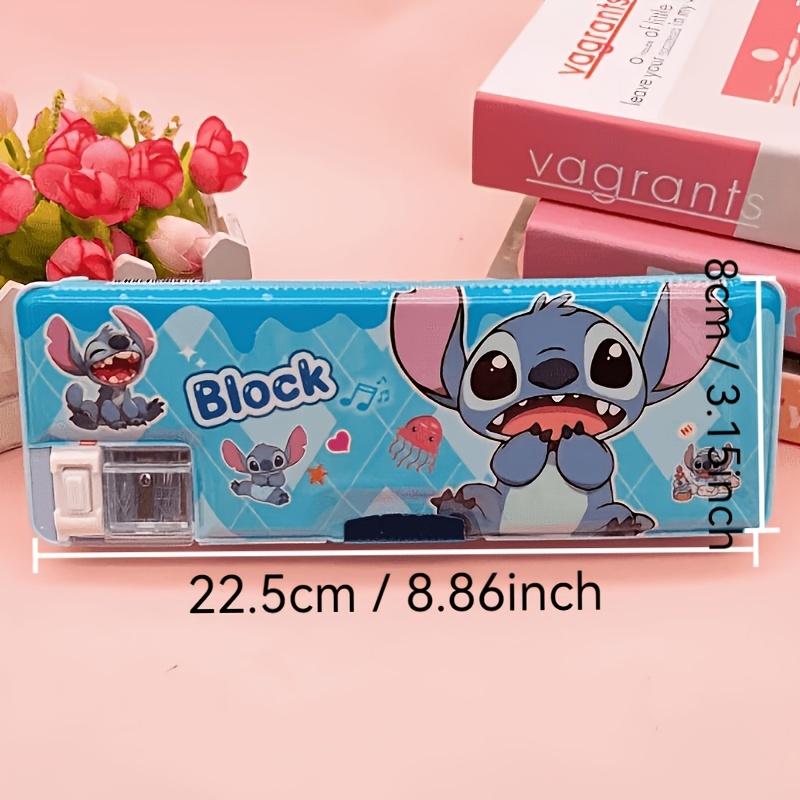 Disney Stitch Pencil Case, Large-capacity Creative Pencil Case, PVC Material, Fashionable Anime Style