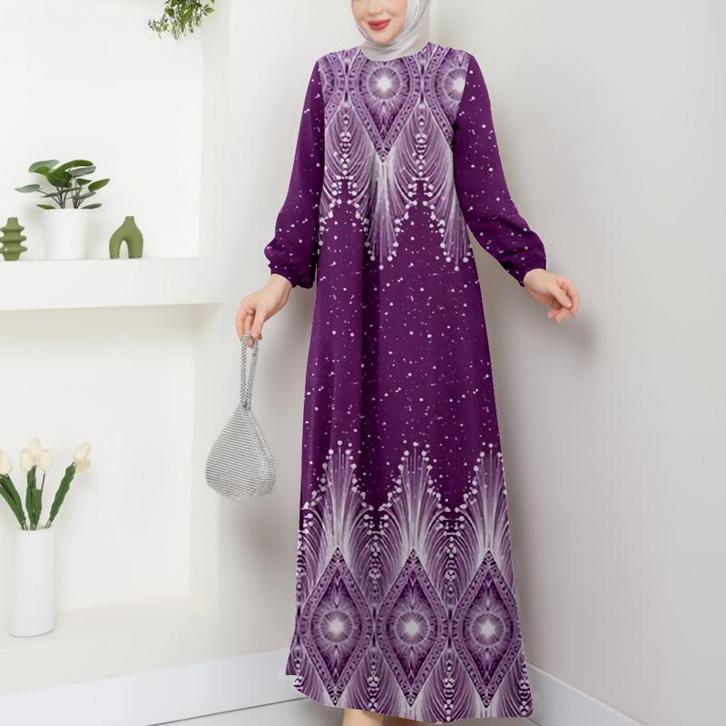 

Одежда для мусульманок, изготовленная из высококачественных тканей, подходящая для всех случаев, мягкая на ощупь, с уникальным стилем принта, 5XL разноцветный