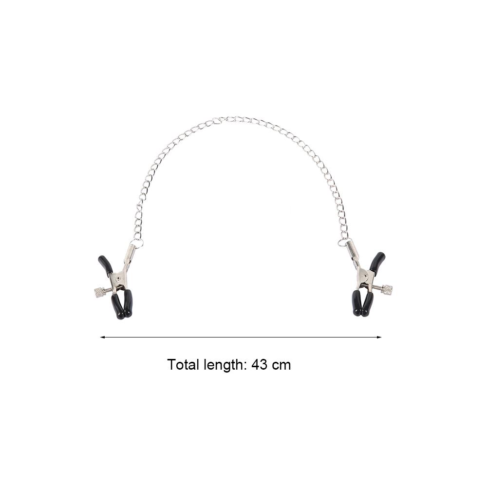 Fetish Adult Game Sex Toy for Women Metal Nipple Clamp with Chain Bondage Breast Labia Clip Stimulation Massager BDSM