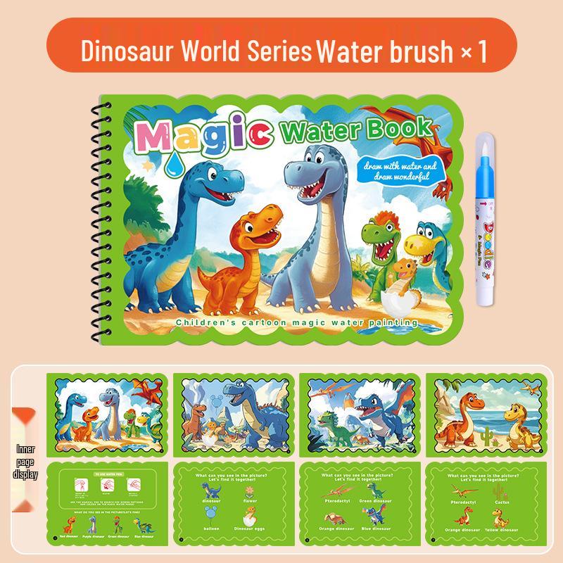 Magic Water Painting Book: Reusable Coloring and Graffiti Book for Kindergarten Boys and Girls