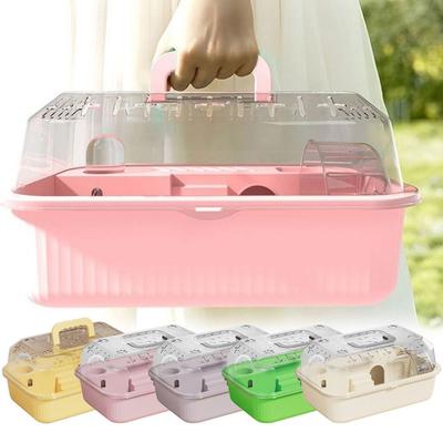 Transparent Hamster Cage Ventilation Small Animals Cages Hamster Habitat House for Bunny Mice