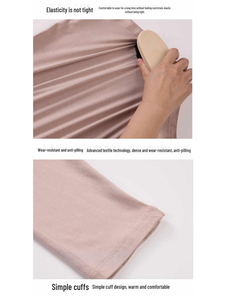 Women's Modal Body Shaping Autumn Knitwear Set: Warm Long Sleeve Top & Pants