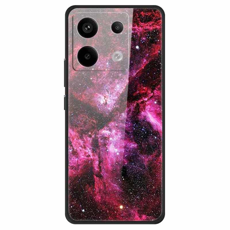 For Xiaomi Redmi Note 13 Pro 5G/Poco X6 5G Pattern Printing Case PC+Tempered Glass+TPU Phone Cover
