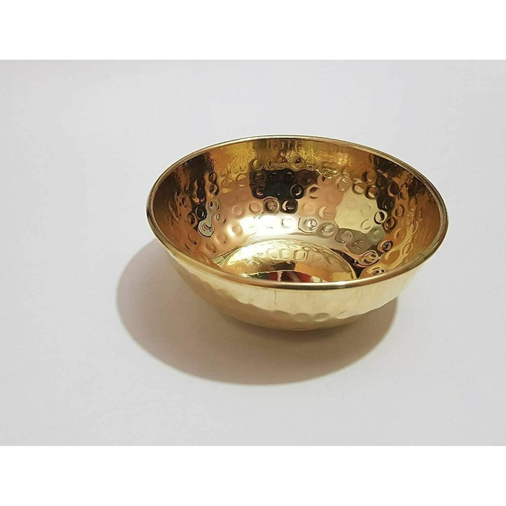 Indian Traditional Brass Hand Made Bowl 3.75 Inch Size Set of 2 Pcs LN101