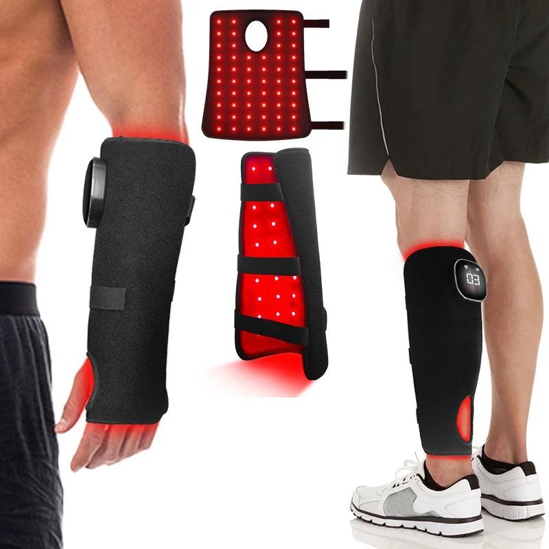 

Пояс для красной светотерапии для облегчения мышечной боли, 660 нм и 850 нм ближний инфракрасный беспроводной бандаж для рук и ног, перезаряжаемый с 3 уровнями