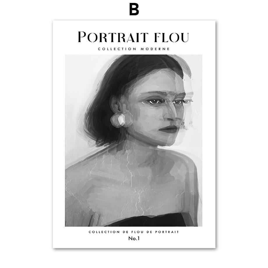 Linie curbă abstractă modernă, vază cu geometrie pentru femeie, poster nordic, imprimare de perete, pictură pe pânză, imagini de decorare pentru camera de zi