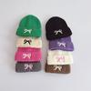Koreanische Schleife Baby Mütze Winter Warm Gestrickt Baby Jungen Mädchen Mütze Beanies Weich Kälteabweisend Säugling Kleinkind Kinder Hut Mütze