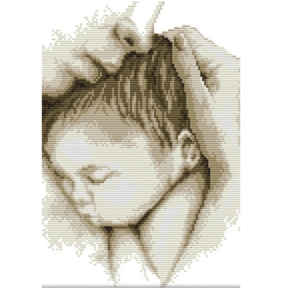 huacan Full Drill Square Diamond Painting 5D Portrait DIY Diamond Embroidery Father And Baby Home Decoration