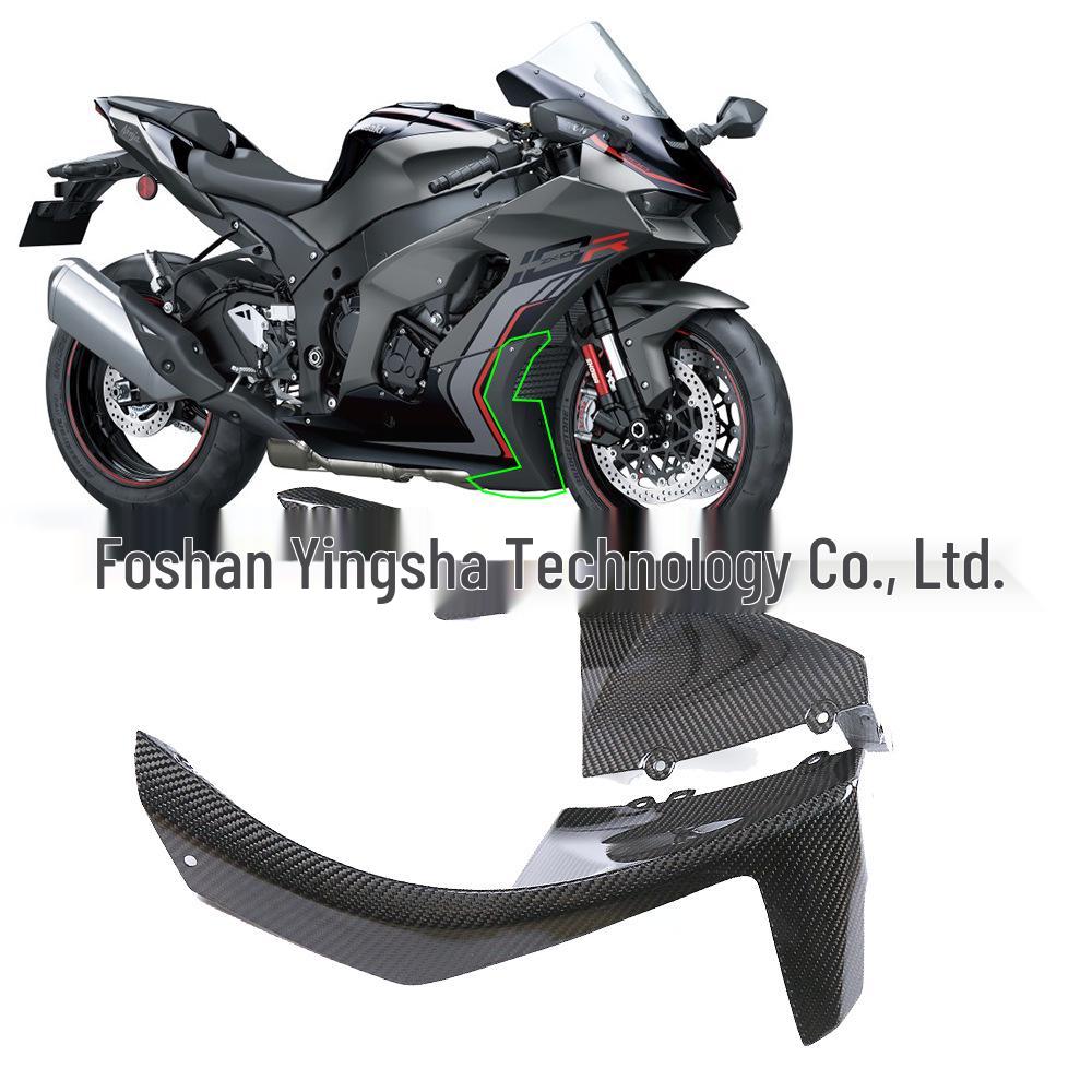 Kawasaki ZX10R Carbon Fiber Front Spoiler Side Panel