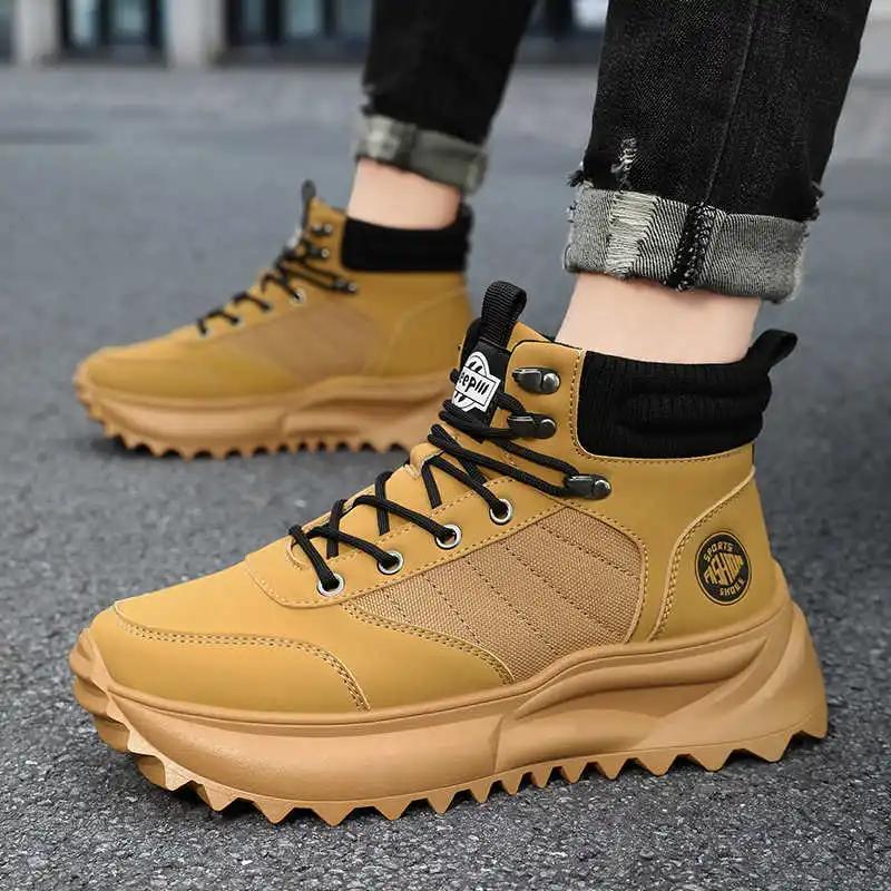 Fashion Thick Sole Furry Men's Sneakers Wholesale Woven Men Luxury Brand Shoes Skatista Tennis Sports Badkets Deadlift Loafer'lar