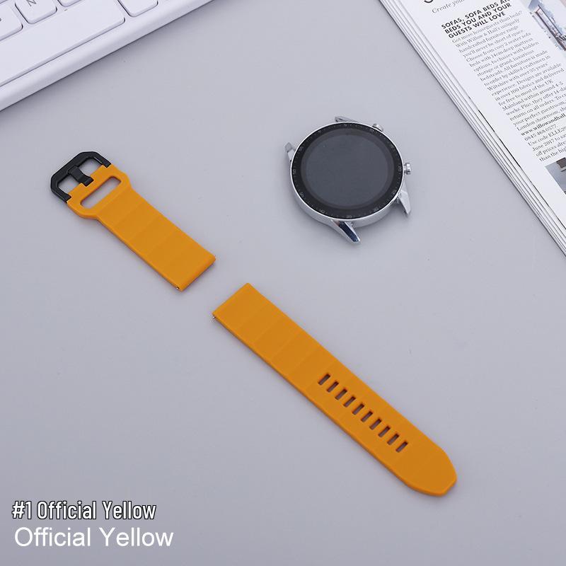 Samsung ve Huawei için 22mm Silikon Hızlı Çıkarma Saat Kordonu Dalga Hareketli