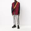 Off-White Casual Plaid Long Sleeve Shirt Men Tops Black Red OMGA101R20G530202010
