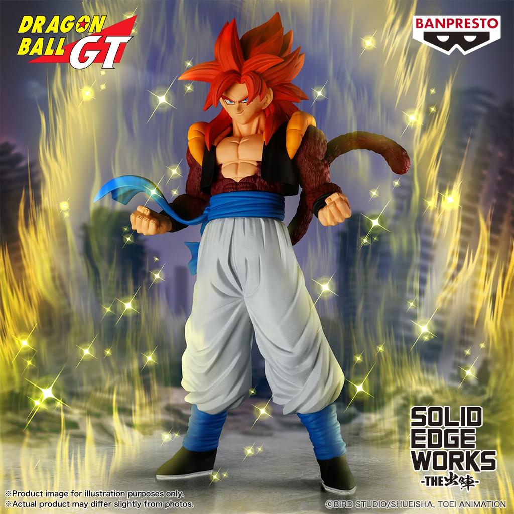 Banpresto Gogeta Super Saiyan 4 Dragon Ball GT Solid Edge Works BP29756P Multicolor Collectible Perfect for Anime Fans Figure,
