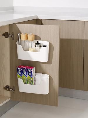 Große Wandmontierte Badezimmer-Organizer-Box ohne Bohren