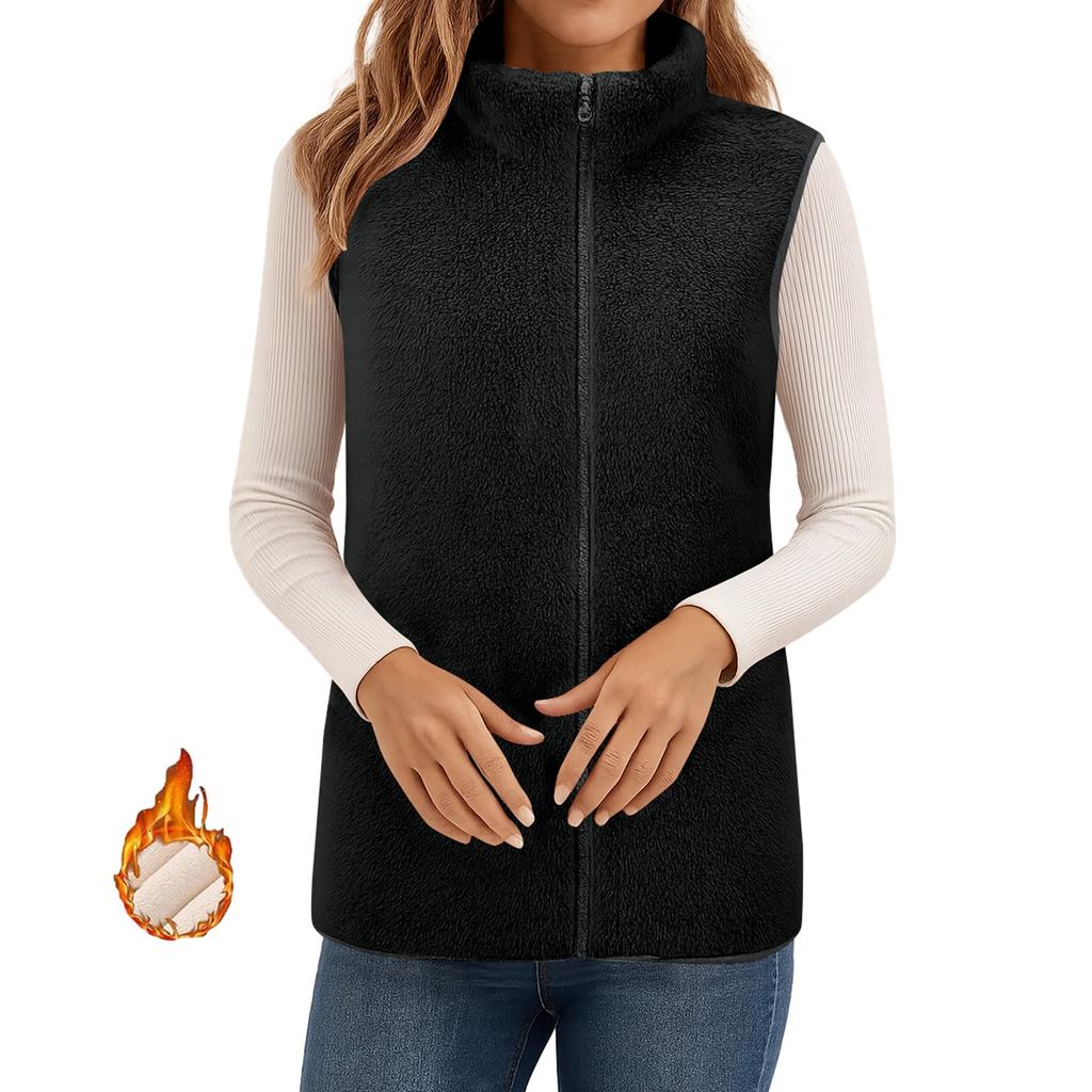 Dame Vinterjakker Varm Plysjjakker Åpen Front Langermet Cardigan Trendy Fuzzy Overbekledning