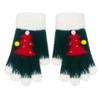 Red Green Winter Knit Mittens Knitted Woolen Touchscreen Full Finger Christmas Gloves  Party Wear