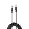 Acefast C14-03 USB-C - USB-C Spring Cable 480Mb/S 3A 1.2M - Black