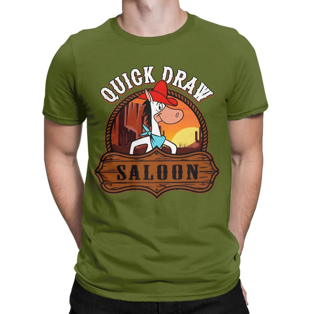 Quick Draw Saloon Novelty Graphic 100 Cotton Tshirt Quick Draw Mcgraw Svg Tees Tops For Unisex