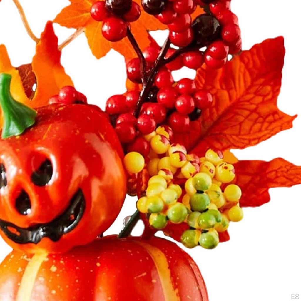 Autumn Pumpkin Sturdy Table Centerpiece Thanksgiving Artificial for Mantel, Fireplace, Desk,