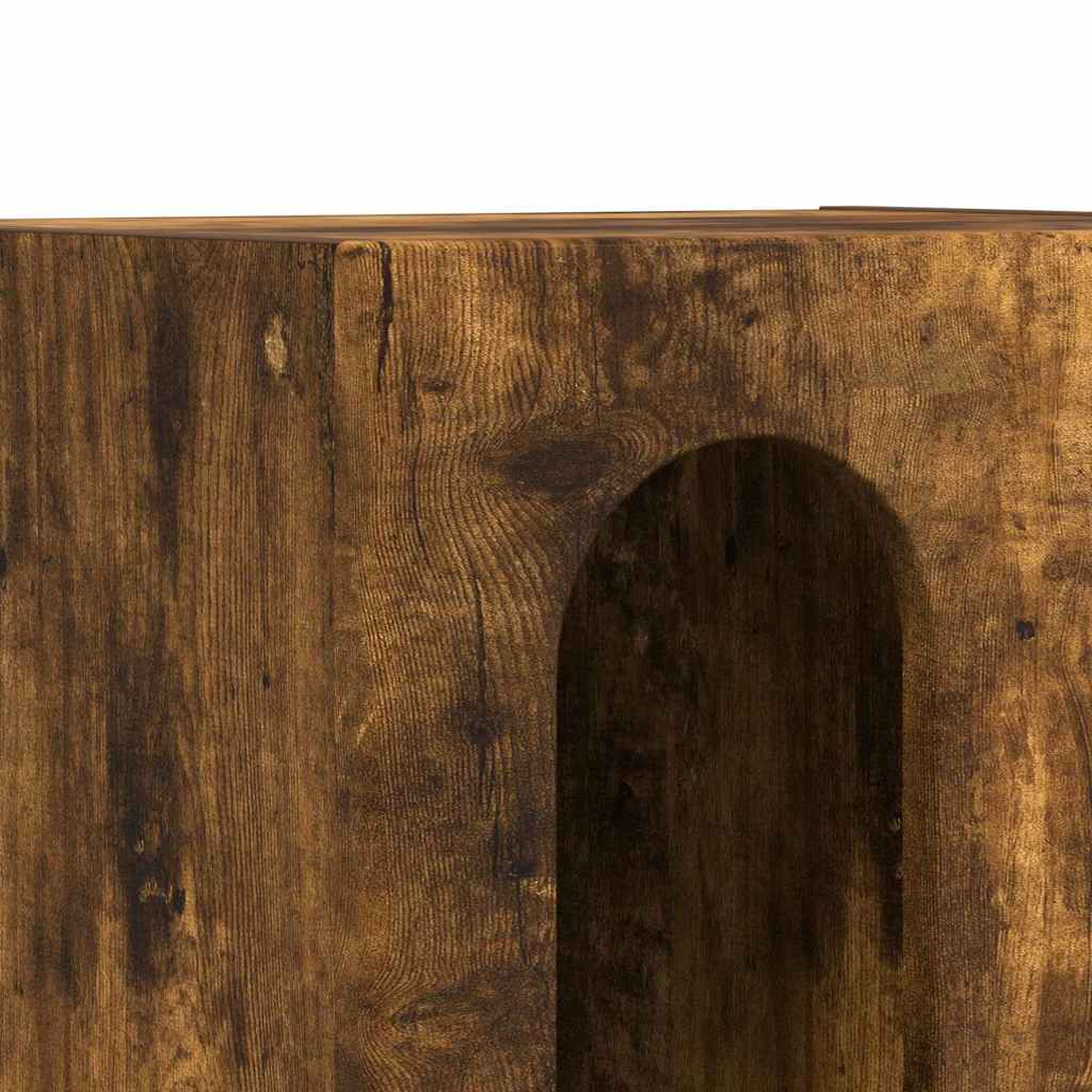 Nightstand Smoked Oak 40 x 35 x 50 cm Engineered Wood