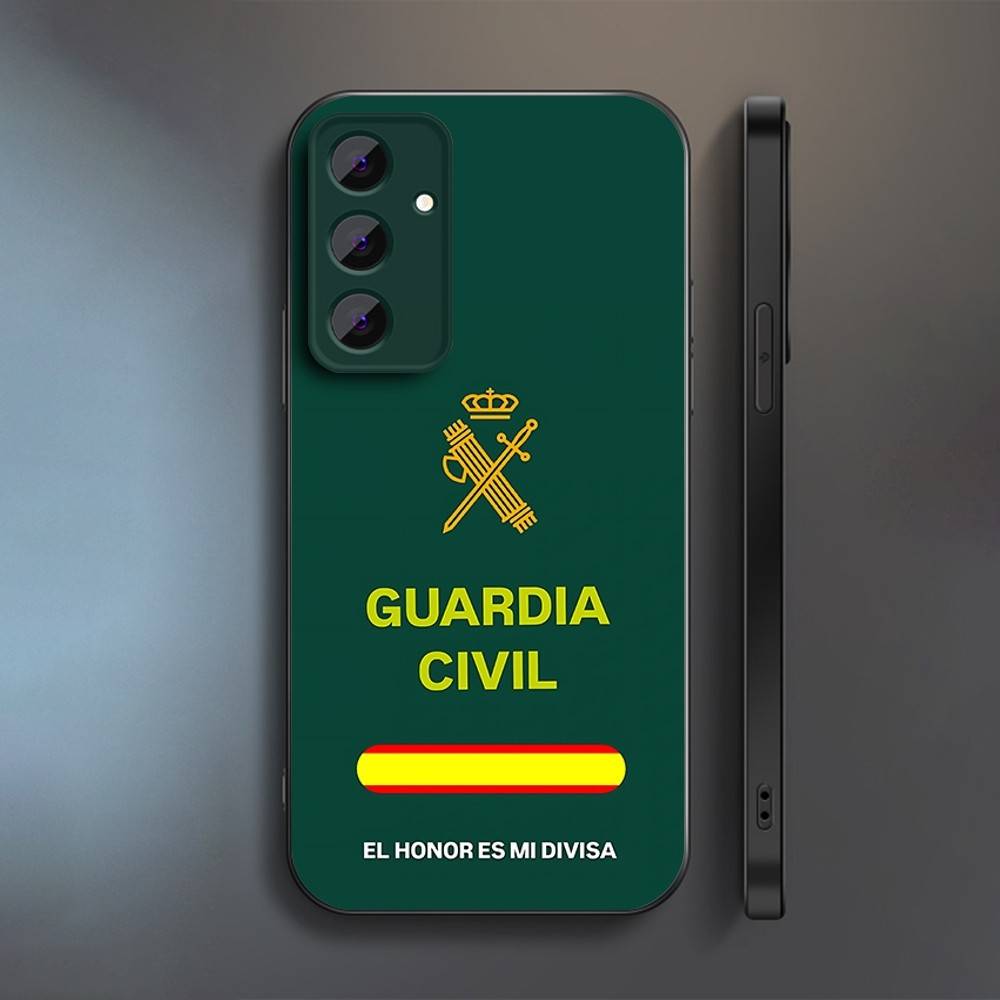 

Spanish Guard Civil Emblem Phone Case For Samsung S 25,24,23,22,30,21,10,9,Ultra,Plus,Lite,FE,4,5 G Soft Black Case Samsung S235G