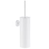 Wall-Mounted Stainless Steel Toilet Brush with Odor-Proof Long Handle and Round Holder for Bathroom Cleaning